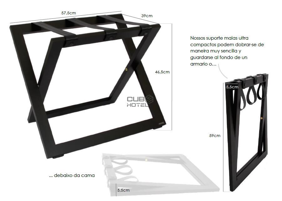 Suporte Malas madeira Cor Wenge